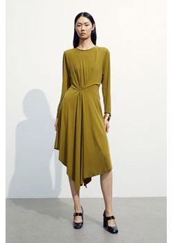 H & M - Drapowana sukienka dżersejowa - Zielony ze sklepu H&M w kategorii Sukienki - zdjęcie 171174536