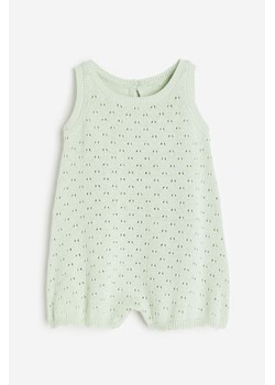 H & M - Ażurowy kombinezon z dzianiny - Zielony ze sklepu H&M w kategorii Odzież dla niemowląt - zdjęcie 171174649