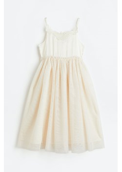 H & M - Tiulowa sukienka - Beżowy ze sklepu H&M w kategorii Sukienki dziewczęce - zdjęcie 171174675