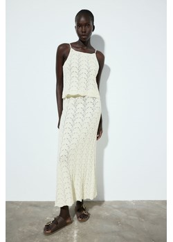H & M - Spódnica z ażurowej dzianiny - Biały ze sklepu H&M w kategorii Spódnice - zdjęcie 171174707