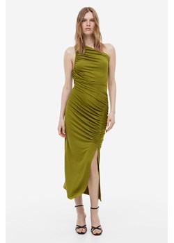 H & M - Drapowana sukienka na jedno ramię - Zielony ze sklepu H&M w kategorii Sukienki - zdjęcie 171174816