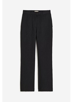 H & M - Spodnie w strukturalny splot - Czarny ze sklepu H&M w kategorii Spodnie damskie - zdjęcie 171174935