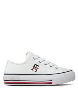 Tommy Hilfiger Trampki Low Cut Lace Up Sneaker T3A9-32287-1355 M Biały ze sklepu MODIVO w kategorii Trampki dziecięce - zdjęcie 171177828