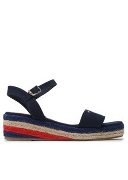 Tommy Hilfiger Espadryle Rope Wedge T3A7-32778-0048800 S Granatowy ze sklepu MODIVO w kategorii Sandały dziecięce - zdjęcie 171181246