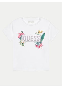 Guess T-Shirt J4GI18 K6YW4 Biały Regular Fit ze sklepu MODIVO w kategorii Bluzki dziewczęce - zdjęcie 171181416