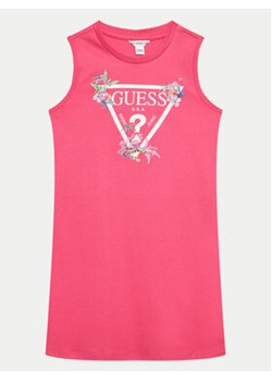 Guess Sukienka codzienna J4RK38 KA6W4 Różowy Comfort Fit ze sklepu MODIVO w kategorii Sukienki dziewczęce - zdjęcie 171182477