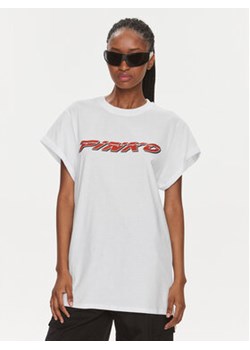 Pinko T-Shirt 103138 A1P7 Biały Relaxed Fit ze sklepu MODIVO w kategorii Bluzki damskie - zdjęcie 171182769