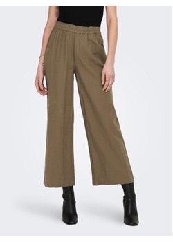 ONLY Spodnie materiałowe Tokyo 15259590 Brązowy Straight Fit ze sklepu MODIVO w kategorii Spodnie damskie - zdjęcie 171183109