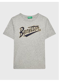 United Colors Of Benetton T-Shirt 3I1XC10A1 Szary Regular Fit ze sklepu MODIVO w kategorii T-shirty chłopięce - zdjęcie 171183257