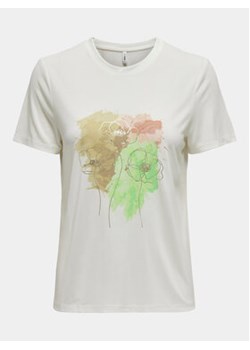 ONLY T-Shirt 15303212 Biały Regular Fit ze sklepu MODIVO w kategorii Bluzki damskie - zdjęcie 171183286