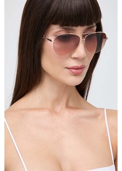 Guess okulary przeciwsłoneczne damskie kolor brązowy ze sklepu ANSWEAR.com w kategorii Okulary przeciwsłoneczne damskie - zdjęcie 171185407