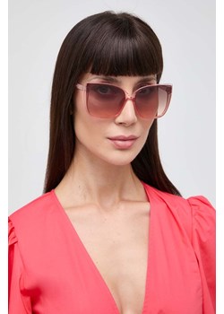 Guess okulary przeciwsłoneczne damskie kolor różowy ze sklepu ANSWEAR.com w kategorii Okulary przeciwsłoneczne damskie - zdjęcie 171185415