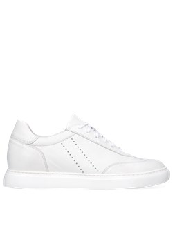 Białe sneakersy podwyższające, buty ze skóry, Conhpol Dynamic, SH2684-01 ze sklepu Konopka Shoes w kategorii Trampki męskie - zdjęcie 171187508