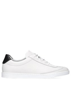 Białe sneakersy męskie, buty ze skóry, Conhpol, SD2687-01 ze sklepu Konopka Shoes w kategorii Trampki męskie - zdjęcie 171187696