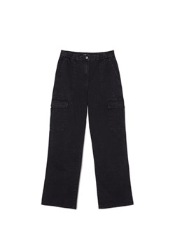 Cropp - Czarne spodnie straight - czarny ze sklepu Cropp w kategorii Spodnie damskie - zdjęcie 171187879