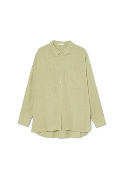 Cropp - Zielona bawełniana koszula oversize - zielony ze sklepu Cropp w kategorii Koszule damskie - zdjęcie 171187898