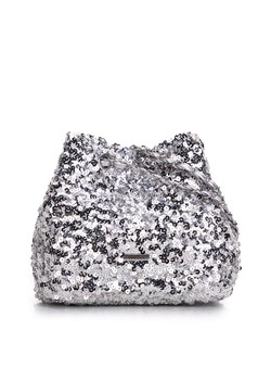 Torebka worek z cekinami na łańcuszku srebrna ze sklepu WITTCHEN w kategorii Torebki worki - zdjęcie 171188118