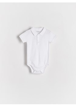 Reserved - Bawełniane body polo - biały ze sklepu Reserved w kategorii Body niemowlęce - zdjęcie 171188276