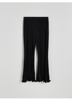 Reserved - Spodnie z falbanką - czarny ze sklepu Reserved w kategorii Spodnie damskie - zdjęcie 171188635