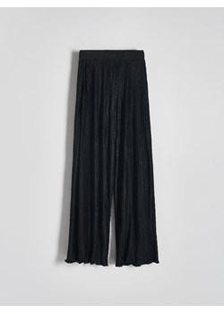 Reserved - Spodnie ze strukturalnej dzianiny - czarny ze sklepu Reserved w kategorii Spodnie damskie - zdjęcie 171188639