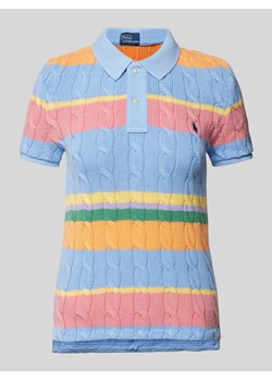 Koszulka polo z imitacji dzianiny ze sklepu Peek&Cloppenburg  w kategorii Bluzki damskie - zdjęcie 171188937