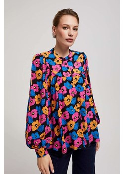 Rozpinana damska koszula z długim rękawem w kwiaty ze sklepu 5.10.15 w kategorii Koszule damskie - zdjęcie 171189089