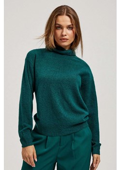 Zielony sweter damski gładki z golfem ze sklepu 5.10.15 w kategorii Swetry damskie - zdjęcie 171189206