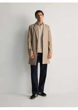 Reserved - Klasyczny płaszcz - złamana biel ze sklepu Reserved w kategorii Płaszcze męskie - zdjęcie 171189857