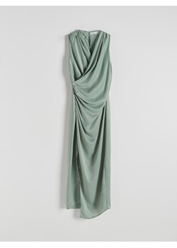 Reserved - Sukienka z marszczeniami - jasnozielony ze sklepu Reserved w kategorii Sukienki - zdjęcie 171189936