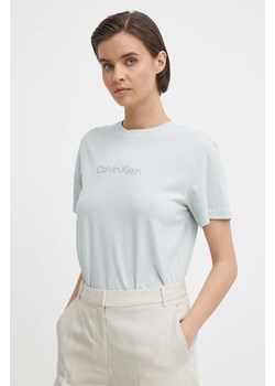 Calvin Klein t-shirt bawełniany damski kolor szary ze sklepu ANSWEAR.com w kategorii Bluzki damskie - zdjęcie 171190948