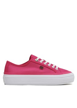 Tenisówki Tommy Hilfiger Essential Vulc Canvas Sneaker FW0FW07459 Bright Cerise Pink T1K ze sklepu eobuwie.pl w kategorii Trampki damskie - zdjęcie 171192136