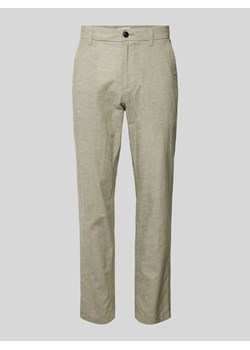 Chinosy o kroju tapered fit ze szlufkami na pasek model ‘SUMMER’ ze sklepu Peek&Cloppenburg  w kategorii Spodnie męskie - zdjęcie 171192965