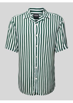 Koszula casualowa z wiskozy z kołnierzem z połami model ‘WAYNE’ ze sklepu Peek&Cloppenburg  w kategorii Koszule męskie - zdjęcie 171193075