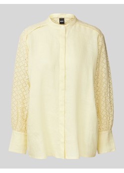 Bluzka koszulowa krótka z haftem angielskim model ‘Beliah’ ze sklepu Peek&Cloppenburg  w kategorii Koszule damskie - zdjęcie 171193179