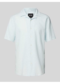 Koszula lniana o kroju slim fit z rękawem o dł. 1/2 model ‘CAIDEN’ ze sklepu Peek&Cloppenburg  w kategorii Koszule męskie - zdjęcie 171193216