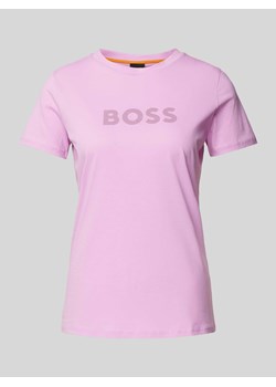 T-shirt z nadrukiem z logo model ‘Elogo’ ze sklepu Peek&Cloppenburg  w kategorii Bluzki damskie - zdjęcie 171193419