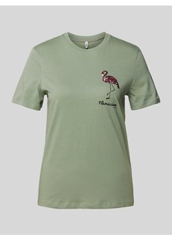 T-shirt o kroju regular fit z cekinami model ‘KITA’ ze sklepu Peek&Cloppenburg  w kategorii Bluzki damskie - zdjęcie 171193426
