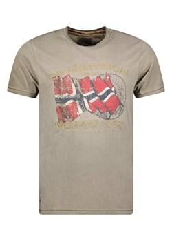 Geographical Norway Koszulka &quot;Japoral&quot; w kolorze khaki ze sklepu Limango Polska w kategorii T-shirty męskie - zdjęcie 171195418