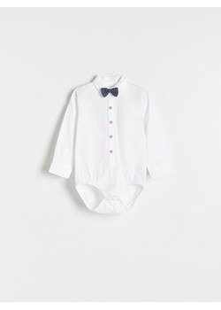 Reserved - Bawełniane body z muszką - biały ze sklepu Reserved w kategorii Odzież dla niemowląt - zdjęcie 171196285