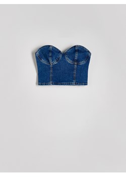 Reserved - Gorsetowy top - niebieski ze sklepu Reserved w kategorii Bluzki damskie - zdjęcie 171196539