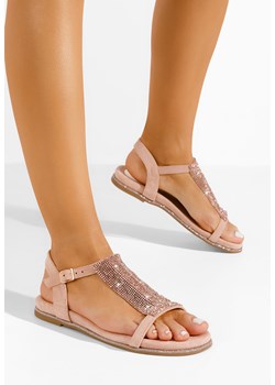 Różowe sandały płaski Tadia ze sklepu Zapatos w kategorii Sandały damskie - zdjęcie 171196809