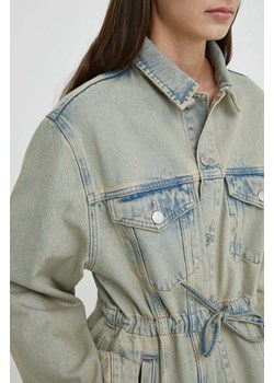 Samsoe Samsoe kurtka jeansowa SAMAGGY damska kolor niebieski przejściowa F24100045 ze sklepu ANSWEAR.com w kategorii Kurtki damskie - zdjęcie 171197129