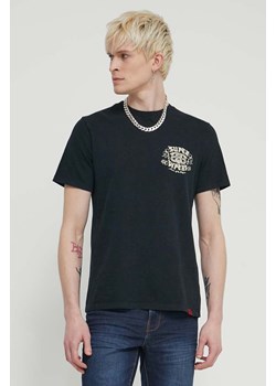 Superdry t-shirt bawełniany męski kolor czarny z nadrukiem ze sklepu ANSWEAR.com w kategorii T-shirty męskie - zdjęcie 171197429
