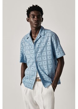 H & M - Koszula z miękkimi klapami Regular Fit - Niebieski ze sklepu H&M w kategorii Koszule męskie - zdjęcie 171197799