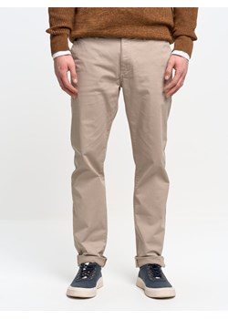 Spodnie chinosy męskie beżowe Hektor 805 ze sklepu Big Star w kategorii Spodnie męskie - zdjęcie 171198127