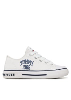 Trampki Tommy Hilfiger Varsity Low Cut Lace-Up Sneaker T3X9-32833-0890 M White 100 ze sklepu eobuwie.pl w kategorii Trampki dziecięce - zdjęcie 171203458
