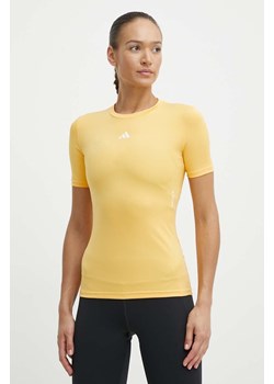 adidas Performance t-shirt treningowy Techfit kolor żółty IT6727 ze sklepu ANSWEAR.com w kategorii Bluzki damskie - zdjęcie 171204638