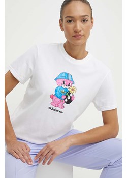 adidas Originals t-shirt bawełniany damski kolor beżowy IT5365 ze sklepu ANSWEAR.com w kategorii Bluzki damskie - zdjęcie 171204655