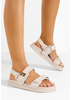 Beżowe sandały damskie Mallonia ze sklepu Zapatos w kategorii Sandały damskie - zdjęcie 171205465