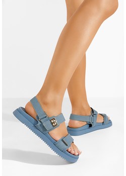 Granatowe sandały damskie Mallonia ze sklepu Zapatos w kategorii Sandały damskie - zdjęcie 171205466